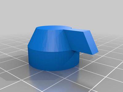 Ender 3 Control Knob With Skirt Remix (flat, easy print)