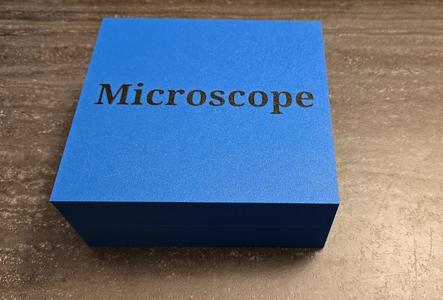 Microscope Stand and transport box.