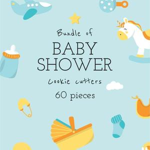 Baby Shower bundle of 60 cookie cutters