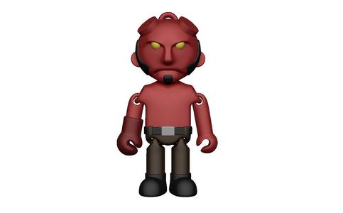 Hellboy articulated flexible keychain no supports