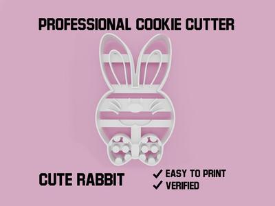 Cute rabbit cookie cutter