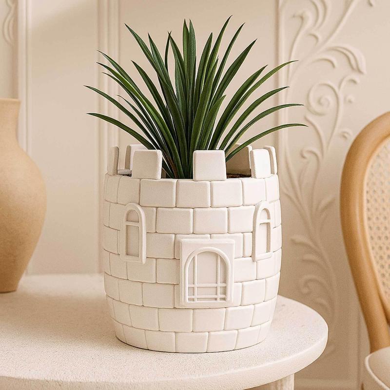 Castle Tower Plant Pot – No Supports – Medieval Fantasy Planter STL – Unique Garden Decor