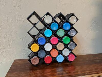 Craft Paint Holder / Rack for 35 mm Dia Bottles