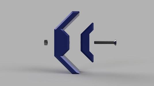Modular furniture joint 90 degrees