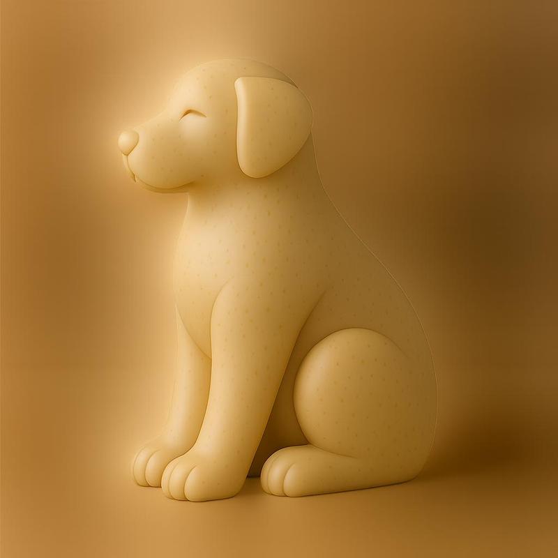 Minimalist Dog Statue STL - Cute Modern Puppy Decor for 3D Printing