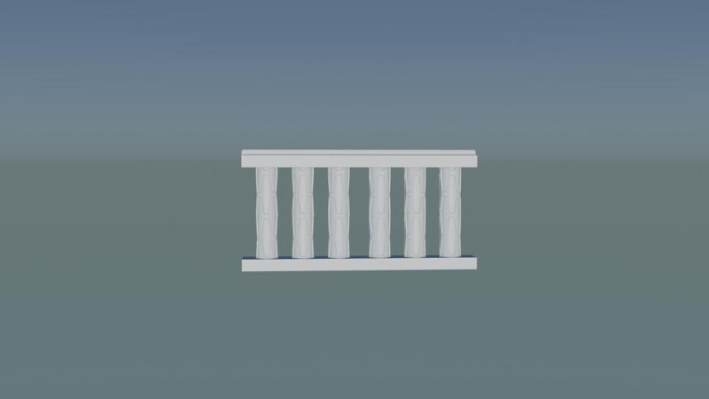 3D Concrete Baluster