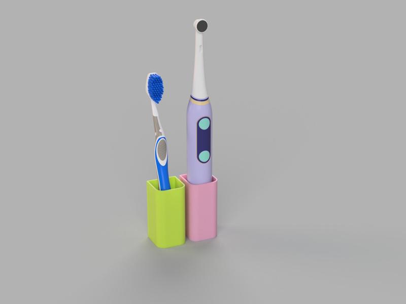 Wall-Mounted Toothbrush Holder STL | Printable Bathroom Organizer