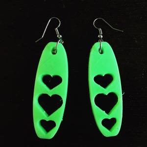 Three Heart Earrings