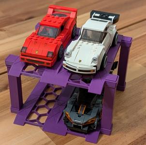 Compatible Speed champions 4 cars display -6 studs