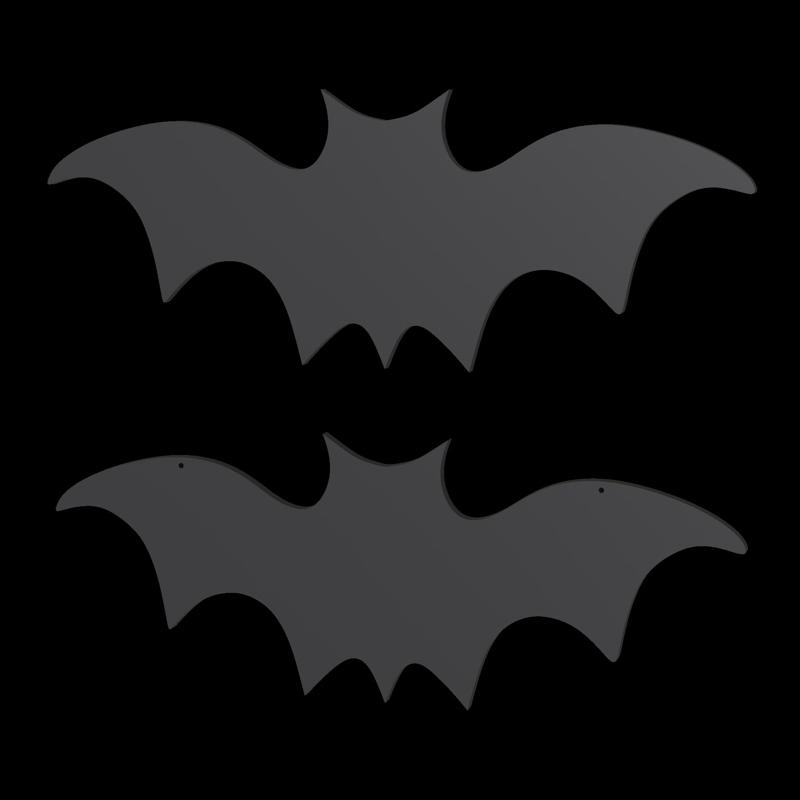 Bat wall decoration with and without holes