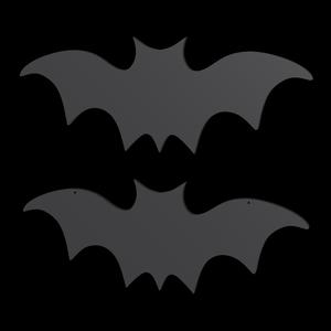 Bat wall decoration with and without holes