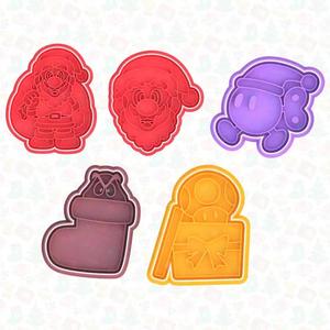 Christmas Mario cookie cutter set of 5