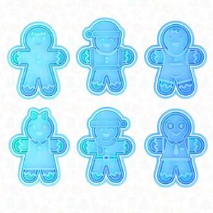 Gingerbread man cookie cutter set of 6-2