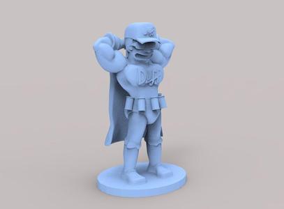 Duffman cartoon character for 3d print