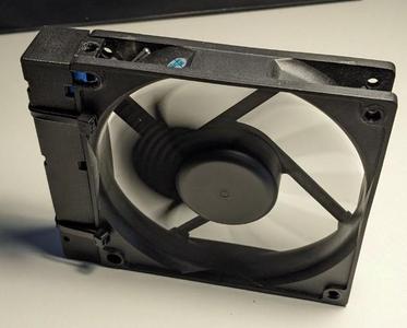 portable 120mm case fan with 18650 battery, charging and boost circuit