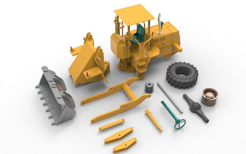 CAT Backhoe Loader 924 PRINTABLE VEHICLE