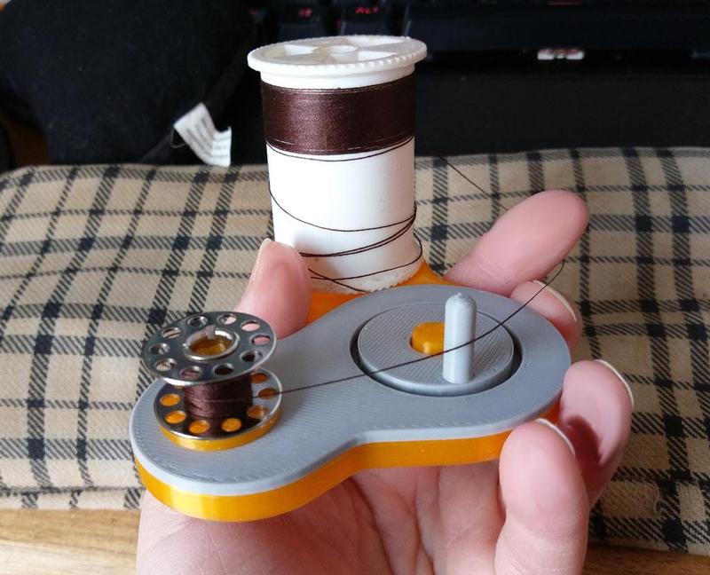 Updated parts for Sewing bobbin coiler / Bobbin winder