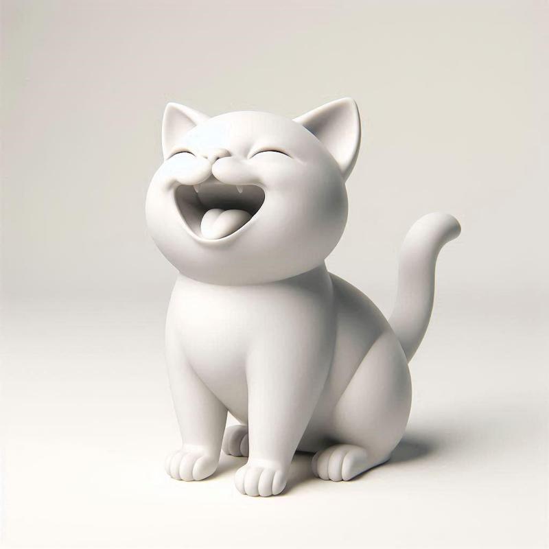345 Laughing Cat Statue, creature, dinosaur, sculpture, monkey, witch, werewolf, serpent, fantasy, fairy, dragon, dnd, cat, monster hunter, dog, totem