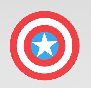 Multicolored Cap shield coaster 