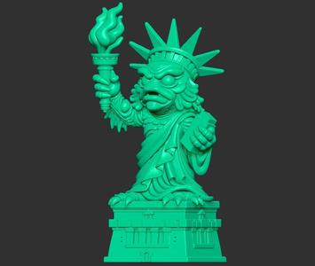 Creature from the Black Lagoon Statue of Liberty V2