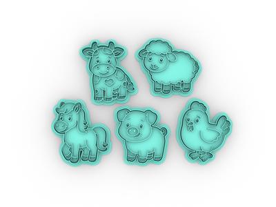 FARM ANIMALS CUTTER PACK - COOKIE CUTTER