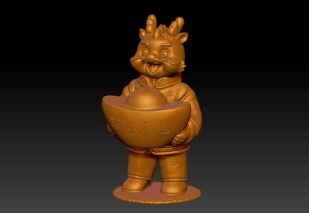 The golden dragon announces good news and wealth is coming, ornaments 1