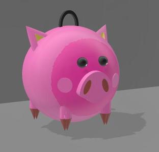 Stella the pig, keychain