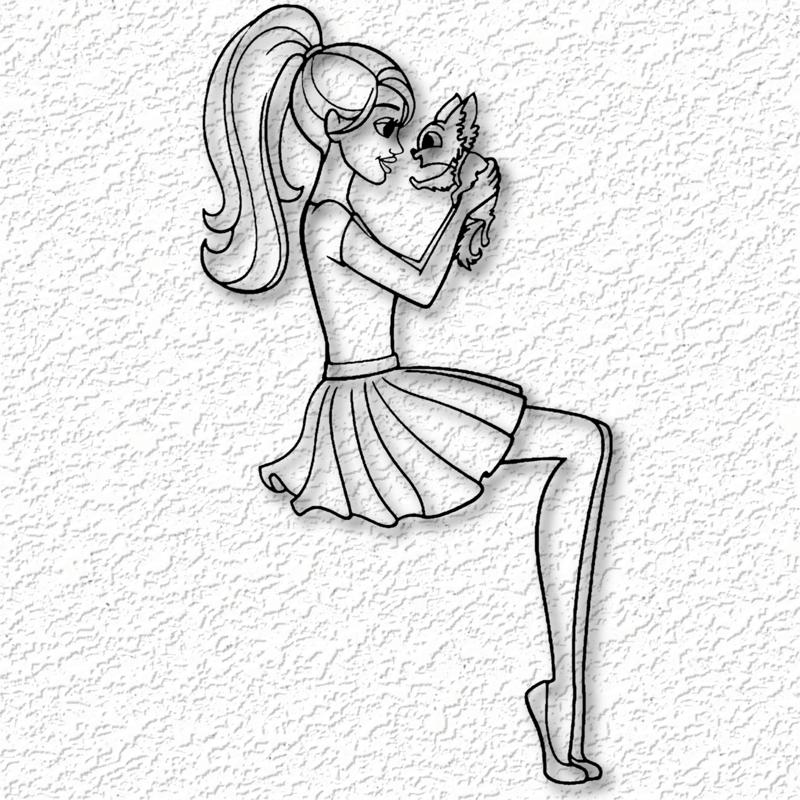 Barbie wall art Barbie wall decor barbie with dog barbie movie