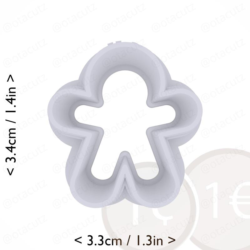 Gingerbread Man Cookie Cutter 1in / 2.5cm