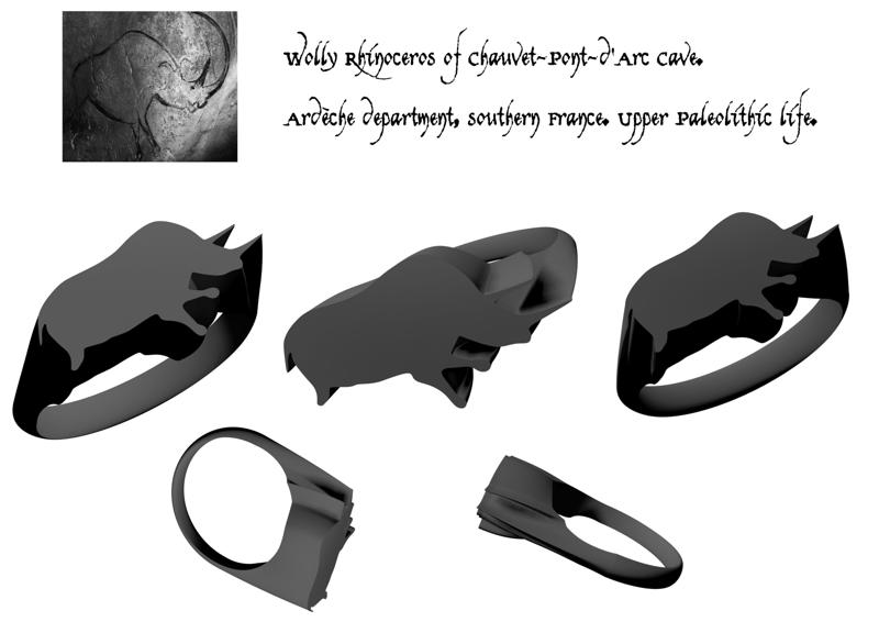 Chauvet Rhinoceros signet ring