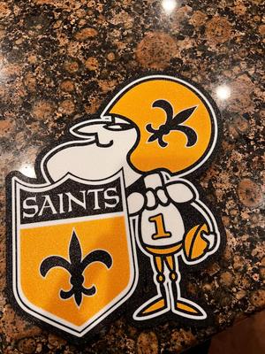 SIR SAINT NEW ORLEANS SAINTS VINTAGE MASCOT LOGO
