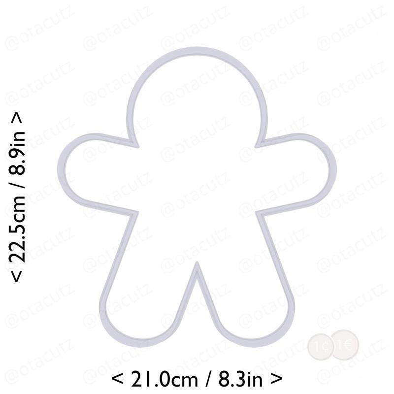Gingerbread Man Cookie Cutter 8.5in / 21.6cm