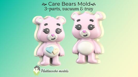 Care Bears mold: 3-parts mold, tray and vacuum