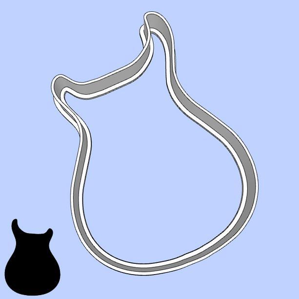 Music cookie cutters - guitar body shapes - PRS Custom 24 (style 1)