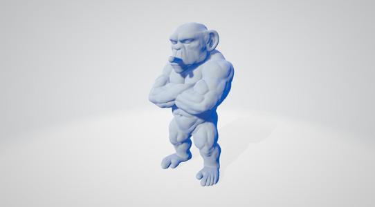 Muscular Capuchin Monkey Smoking