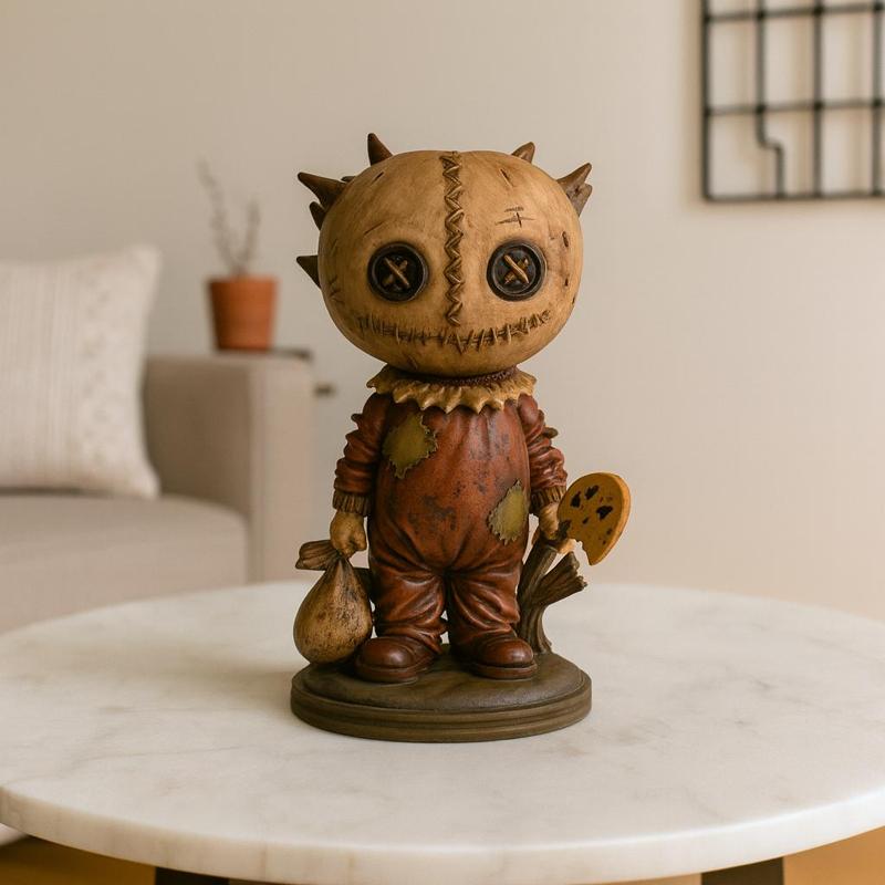 Halloween Scarecrow Figurine | Creepy Cute Horror 3D Printable Model | Spooky Halloween Decor STL