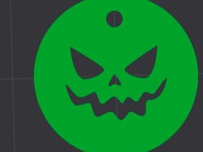 Round Halloween Keychain