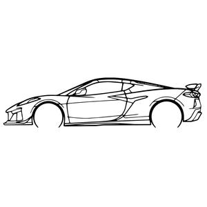 Chevrolet Corvette C8 Z06 Silhouette Wall Art