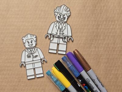Joker Brick Man Coloring Set Craft