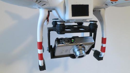 DJI Phantom 1, Camera mount for Canon Ixus 60