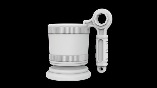 Wrench-Handle Shop Cup Holder 3D Printable Utility Sleeve