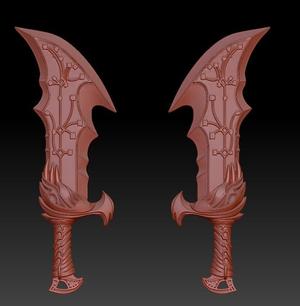Kratos Blades of Chaos STL | 3D Printable God of War Swords