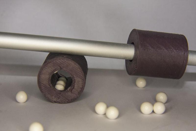 Linear bearing with 6mm airsoft bbs  for 8mm rod