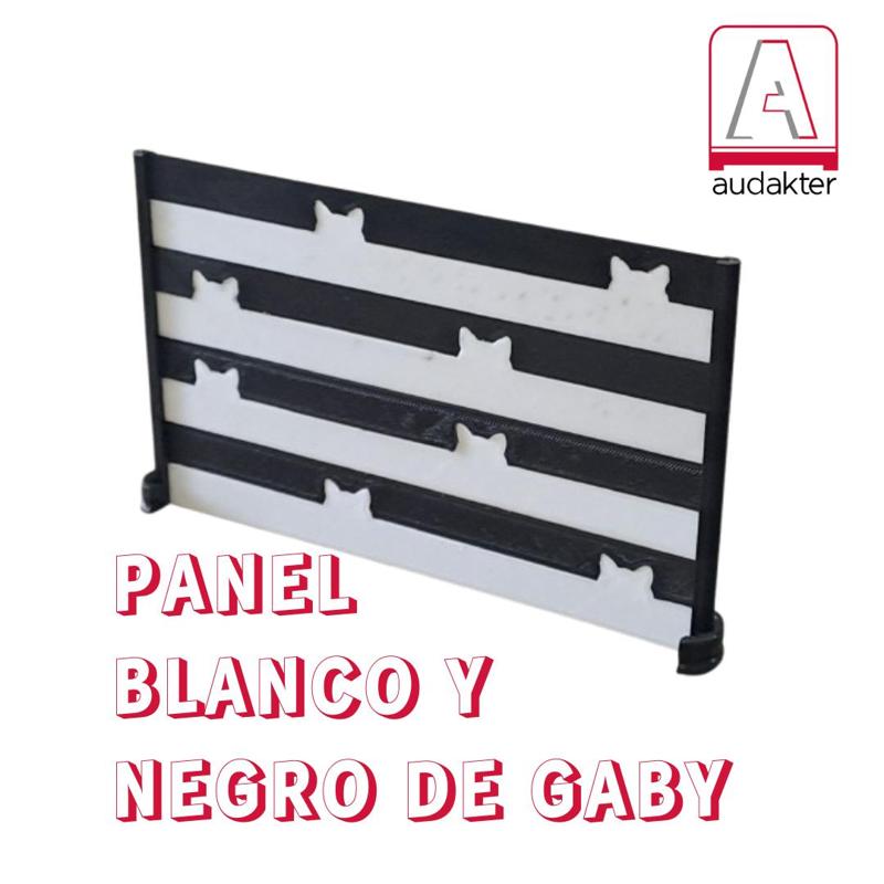 Gaby Black and White Panel