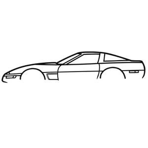 Chevrolet Corvette C4 1996 Silhouette Wall Art