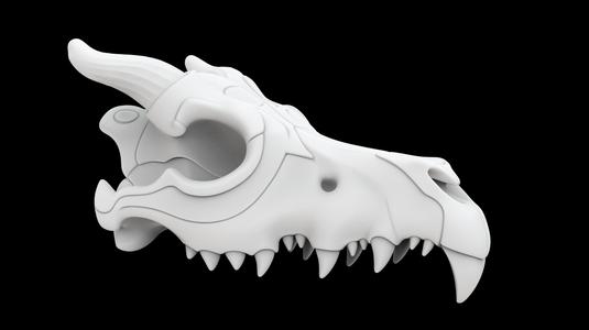 Dragon Skull Relic 3d Print Model