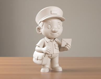 Cartoon Postman 3D Printable 3D print model