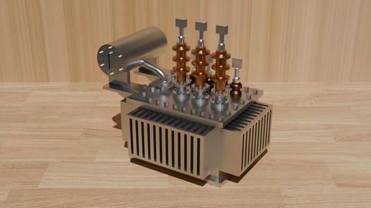 High Voltage Transformer Model - Maqueta Transformador de Alto Voltaje