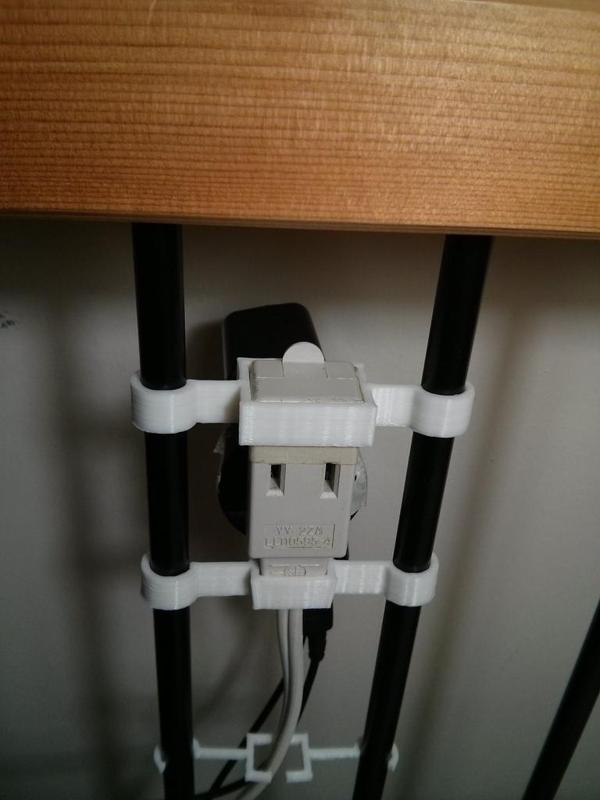 Bedpost power cord mount