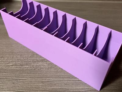 New low-profile zip bag holder with 10-20-30 compartments